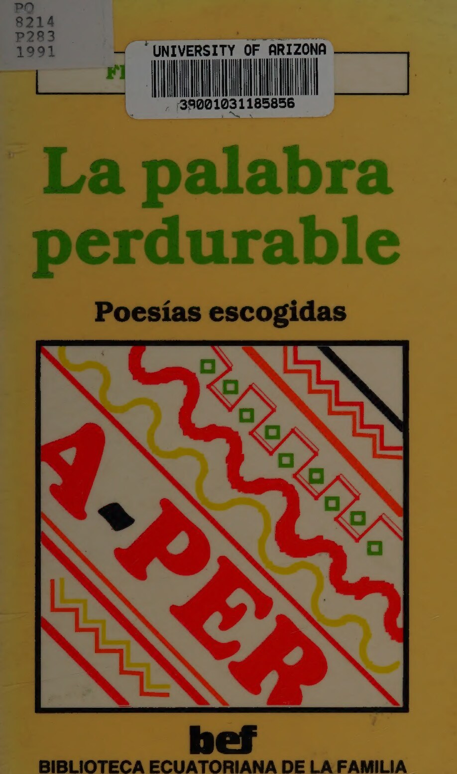 La Palabra perdurable : poemas 