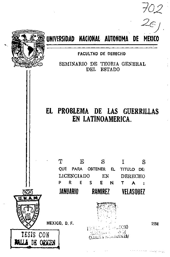 TESIS: EL PROBLEMA DE LAS GUERRILLAS EN LATINOAMERICA