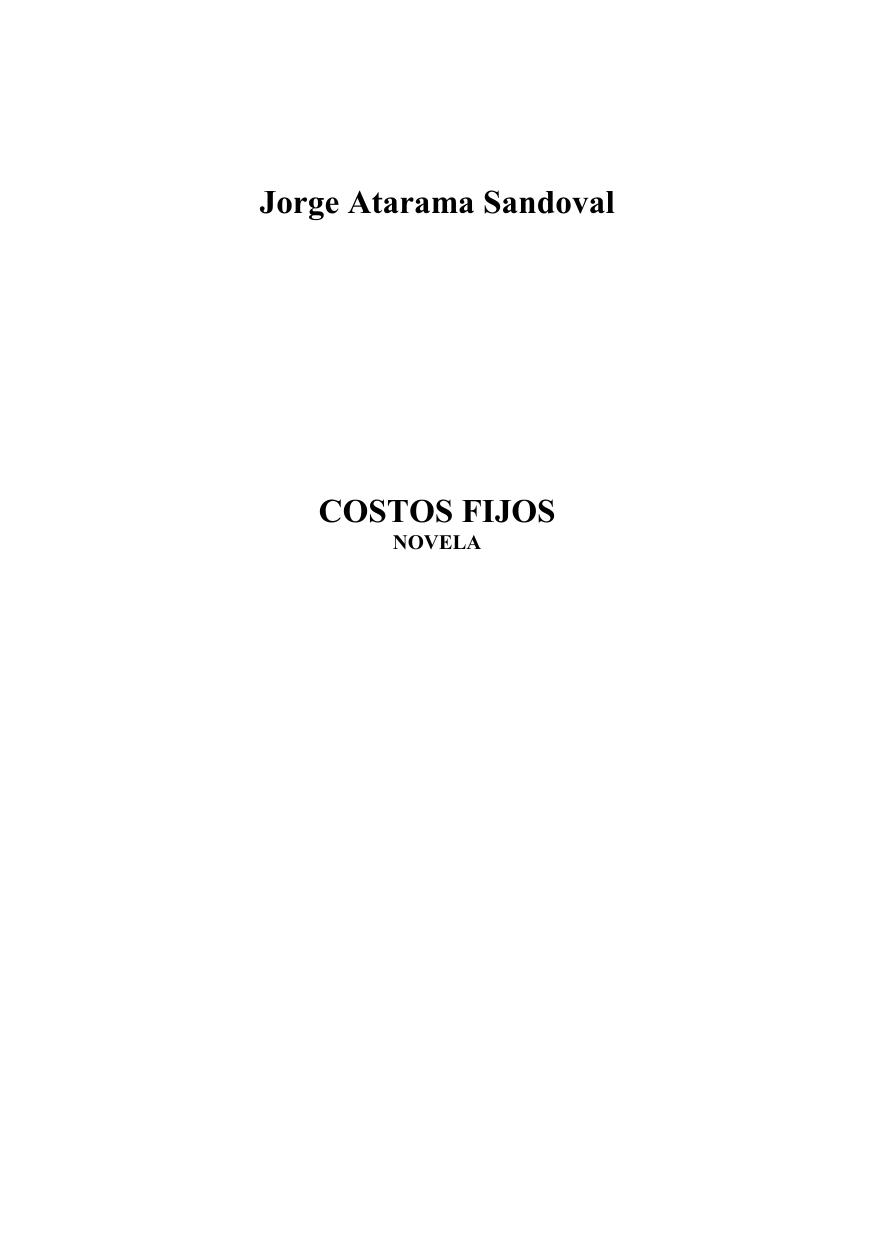 Costos fijos (novela)