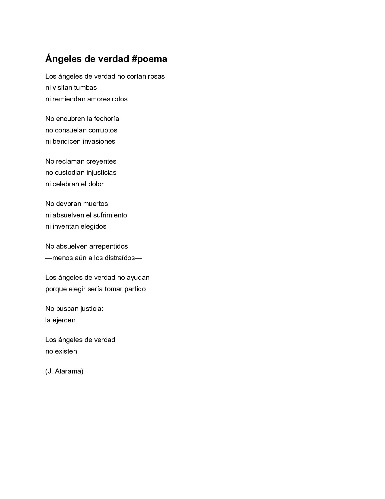 Ángeles de verdad #poema