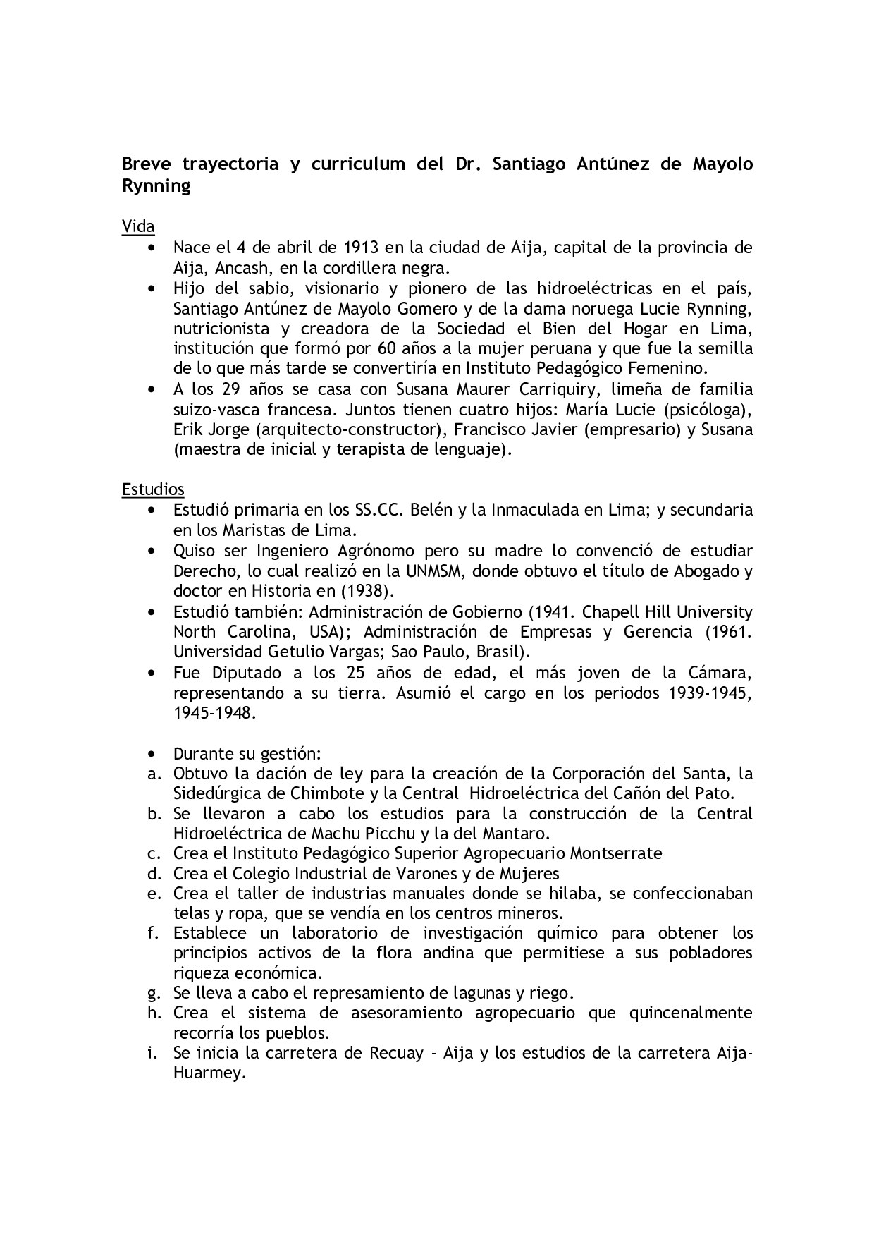 C.V Santiago Antúnez de Mayolo R