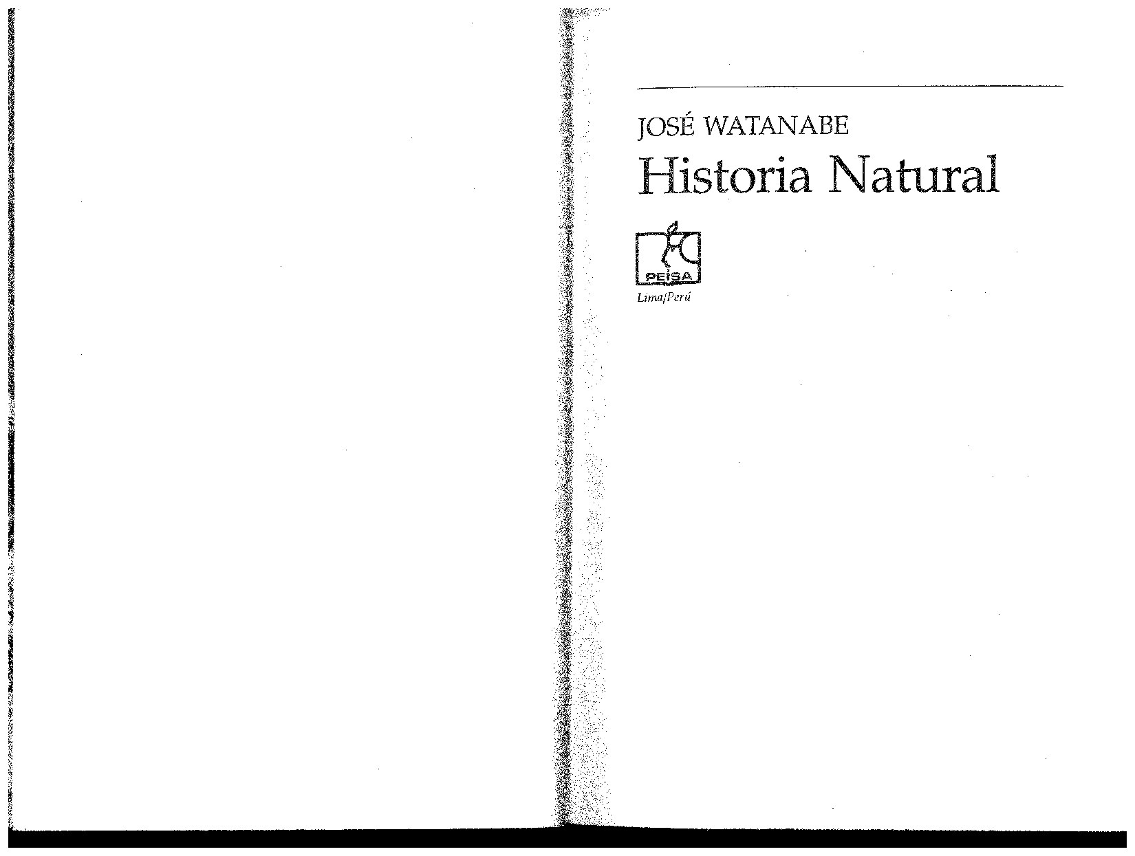 Historia natural{José Watanabe}(1994, Promoción Editorial Inca (PEISA)){111083838} libgen.li
