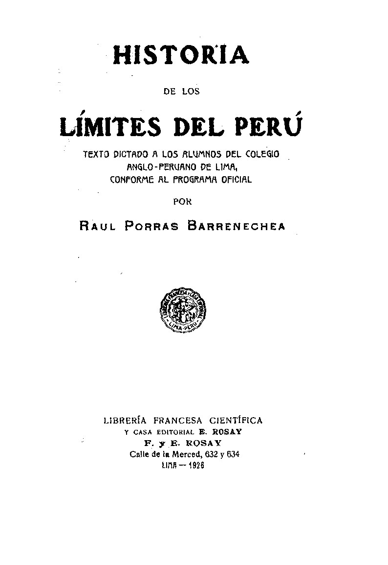 Historia de los límites del Perú 