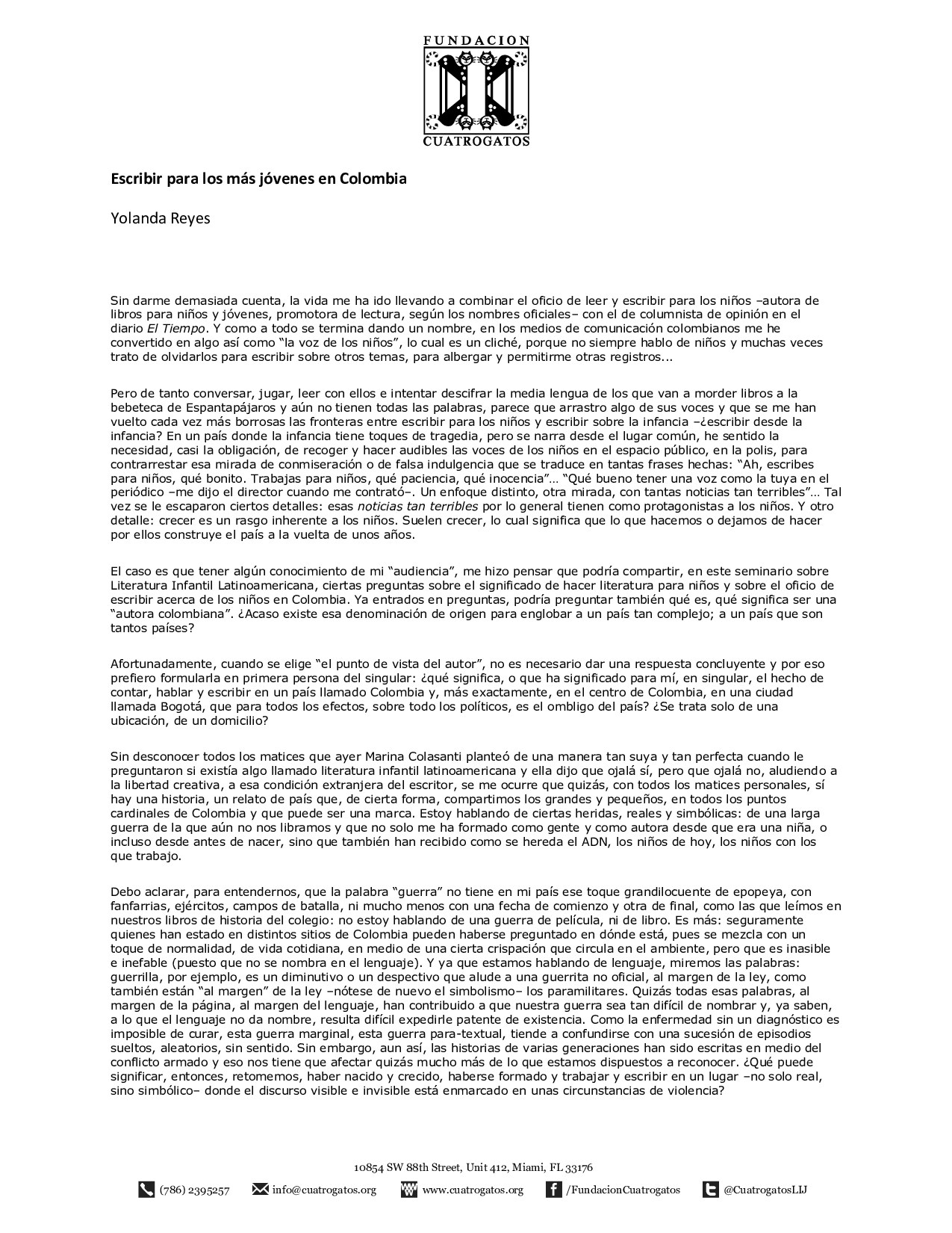 Escribir para los más jóvenes en Colombia