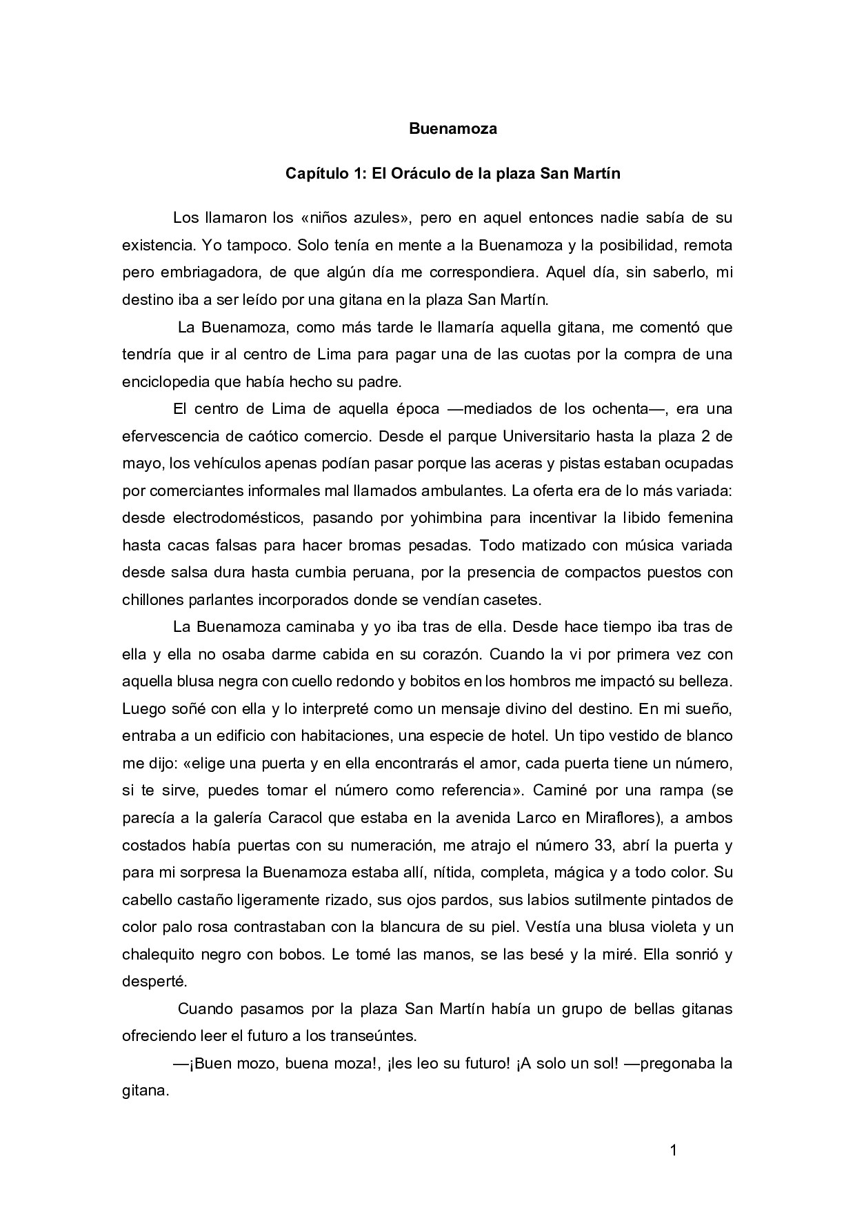 Buenamoza por Jorge Atarama.