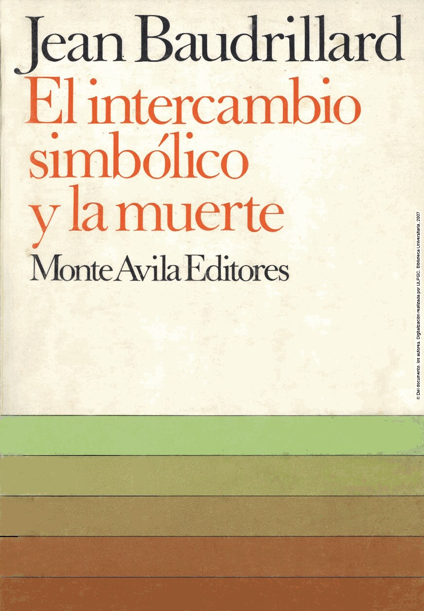 El intercambio simbólico y la muerte 