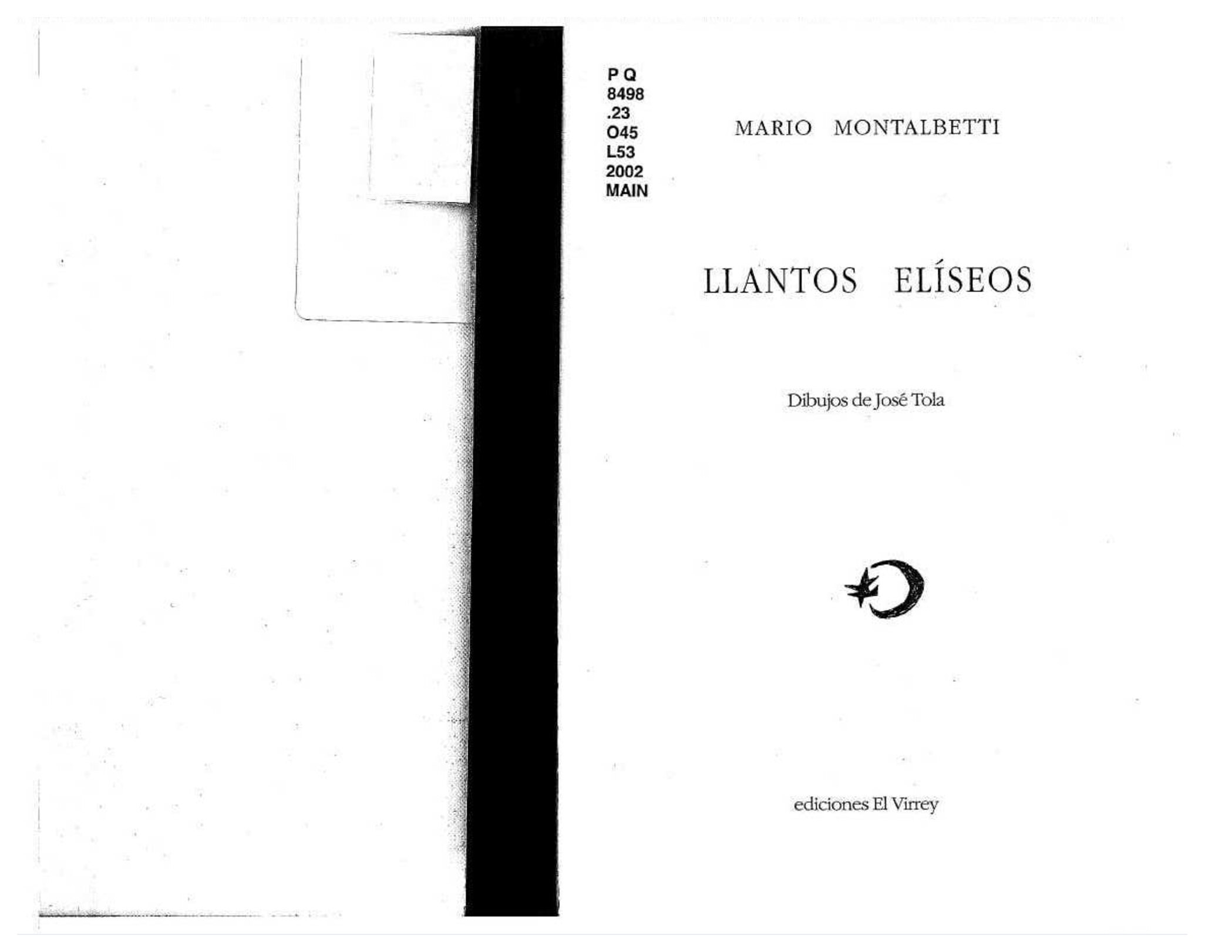 [Dibujos_ José Tola - Dibujos_ José Tola] Llantos elíseos{Mario Montalbetti}(2002, El Virrey){111056050} libgen.li