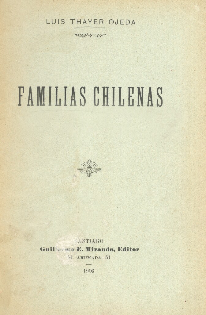 Thayer Ojeda Luis - Familias Chilenas